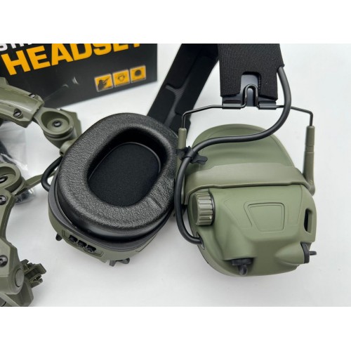 6TH GEN TACTICAL HEADSET тактическая гарнитура, звукосниматель и шумоподавление, активные в Красноярске