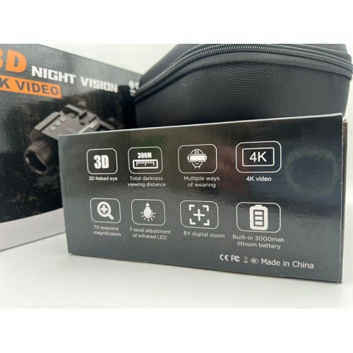 Бинокль ночного видения 3D NIGHT VISION / 4K VIDEO  (с креплением на голову)  в Красноярске